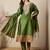 Green women kurta pant dupatta set