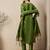 Green women kurta pant dupatta set