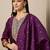 Purple women kurta pant dupatta set