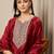 Maroon women kurta pant dupatta set
