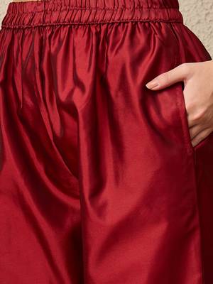 Maroon women kurta pant dupatta set 4