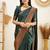 green soft art silk banarasi jacuard work designer party wear saree with unstitched blouse piece