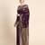 purple soft art silk banarasi jacuard work designer party wear saree with unstitched blouse piece