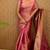 pink soft art silk banarasi jacuard work designer party wear saree with unstitched blouse piece