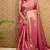 pink soft art silk banarasi jacuard work designer party wear saree with unstitched blouse piece