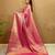 pink soft art silk banarasi jacuard work designer party wear saree with unstitched blouse piece