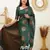green soft art silk banarasi jacuard work designer party wear saree with unstitched blouse piece