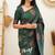 green soft art silk banarasi jacuard work designer party wear saree with unstitched blouse piece