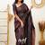 eine soft art silk banarasi jacuard work designer party wear saree with unstitched blouse piece
