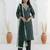 Green women kurta pant dupatta set