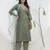 Light green women kurta pant dupatta set