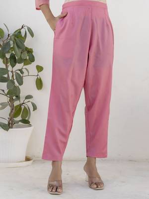 Pink women kurta pant dupatta set 4
