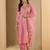 Pink women kurta pant dupatta set