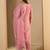 Pink women kurta pant dupatta set