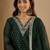 Green women kurta pant dupatta set