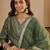 Dark green women kurta pant dupatta set