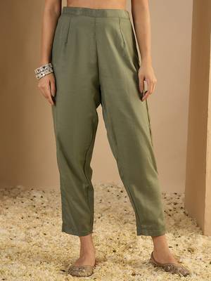 Dark green women kurta pant dupatta set 4