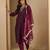 Purple women kurta pant dupatta set
