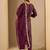 Purple women kurta pant dupatta set