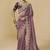 Purple embroidered tissue party wear saree with designer blouse fabric