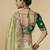 Light green (pista) embroidered tissue party wear saree with designer blouse fabric