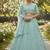 Aqua Blue Sequin Embroidered Net Lehenga Set