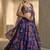 Purple Tabby silk Printed Lehenga Choli with Sequins and stone Work