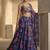 Purple Tabby silk Printed Lehenga Choli with Sequins and stone Work