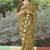 mustard ikkat patola print cotton blend saree with blouse piece