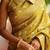 yellow floral print cotton silk saree with blouse piece
