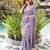 purple floral print cotton silk saree with blouse piece
