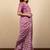 pink floral print cotton silk saree with blouse piece