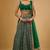Eilara Women's Emerald Green Faux Georgette Designer Lehenga Choli
