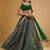 Eilara Women's Emerald Green Faux Georgette Designer Lehenga Choli