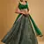 Eilara Women's Emerald Green Faux Georgette Designer Lehenga Choli