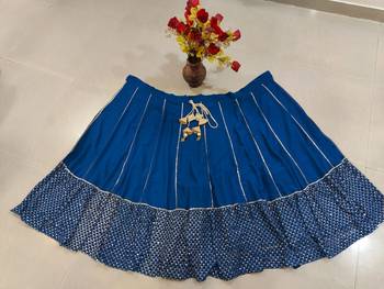  Royal Blue Faux Georgette Designer Lehenga Choli 4