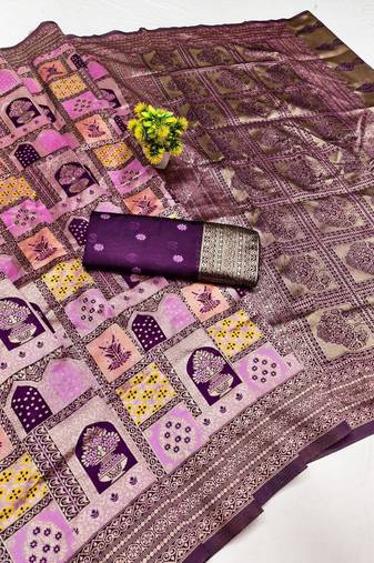 New Designer Banarasi Soft Silk Women's Saree With Blouse Set