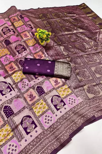 New Designer Banarasi Soft Silk Women's Saree With Blouse Set