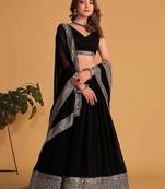 Black Bridesmaid Lehenga Choli For Women