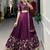 Tantalizing Wine Silk blend  Sequins Embroidered Lehenga Set Choli