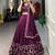 Tantalizing Wine Silk blend  Sequins Embroidered Lehenga Set Choli