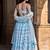 Sky blue Faux Georgette Sequin Embroidered Lehenga Choli.