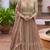 Olive chinon silk free size stitched anarkali suit with embroiderd & sequence work
