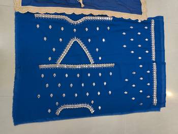  Royal Blue Faux Georgette Designer Lehenga Choli 6