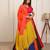 MULTI COLOR SOLID SILK BLAND FLAIR PARTY LEHENGA CHOLI WITH DUPATTA.