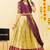 Beautiful South Indian Style Semi-Stitched Half Saree with Embroidered Blouse and Rangoli Dupatta for Women