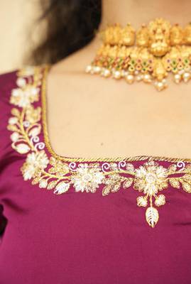 Beautiful South Indian Style Semi-Stitched Half Saree with Embroidered Blouse and Rangoli Dupatta for Women 3
