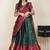 Beautiful South Indian Style Semi-Stitched Half Saree with Embroidered Blouse and Rangoli Dupatta for Women