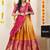 Beautiful South Indian Style Semi-Stitched Half Saree with Embroidered Blouse and Rangoli Dupatta for Women
