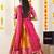 Beautiful South Indian Style Semi-Stitched Half Saree with Embroidered Blouse and Rangoli Dupatta for Women